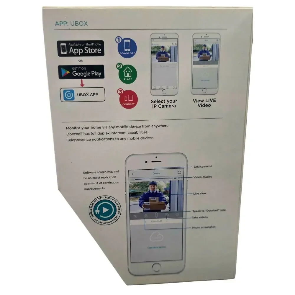 Vivitar Wireless Smart Security Video Doorbell Intercom Night Vision DB-210 New